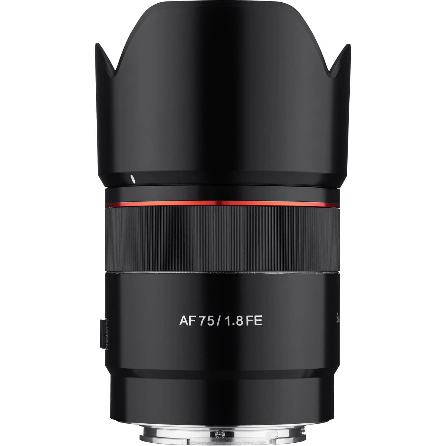 Samyang AF 75mm f/1.8 FE Lens for Sony E with lens hood