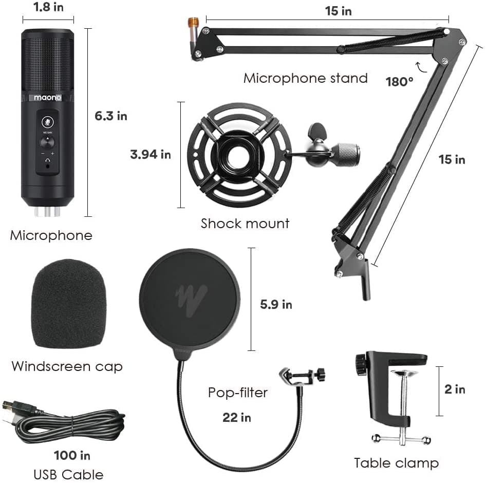 USB Microphone Zero Latency Monitoring MAONO AU-PM422 3