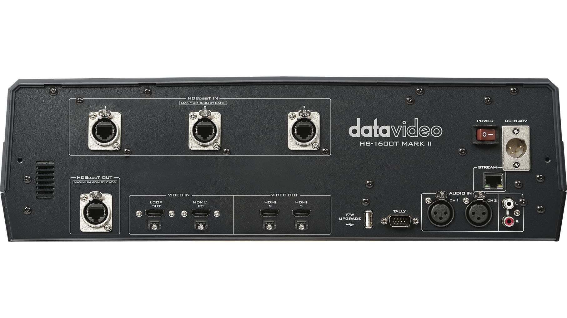 Datavideo HS-1600T MARK II 4-Channel HD/SD HDBaseT Portable Video Streaming Studio 2