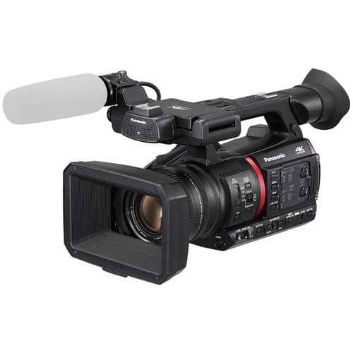 Panasonic AG-CX350 4K camcorder with microphone