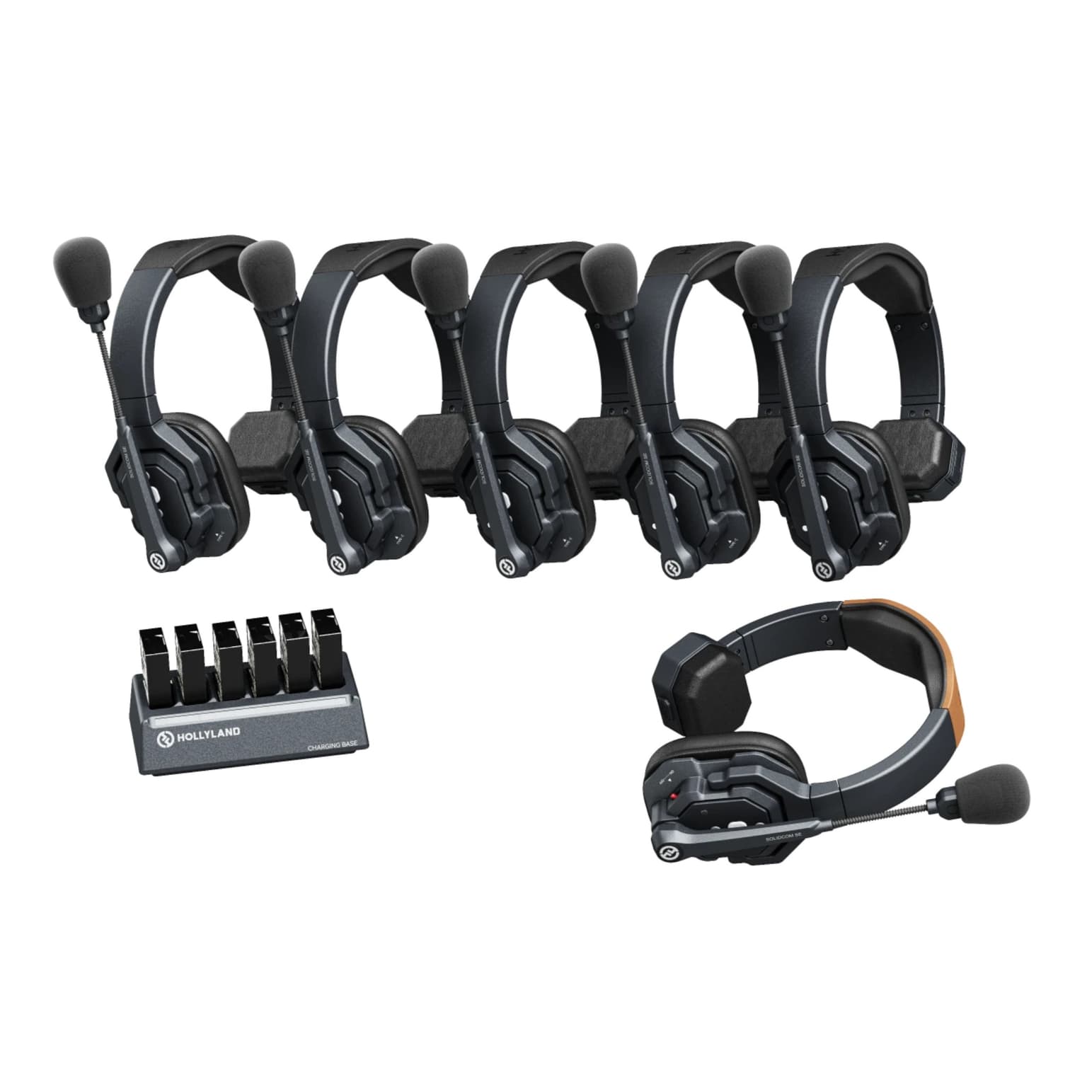 Hollyland Solidcom SE Global 4S 4-Person Full-Duplex Single-Ear Noise-Canceling Headset Intercom System (2.4 GHz) 13