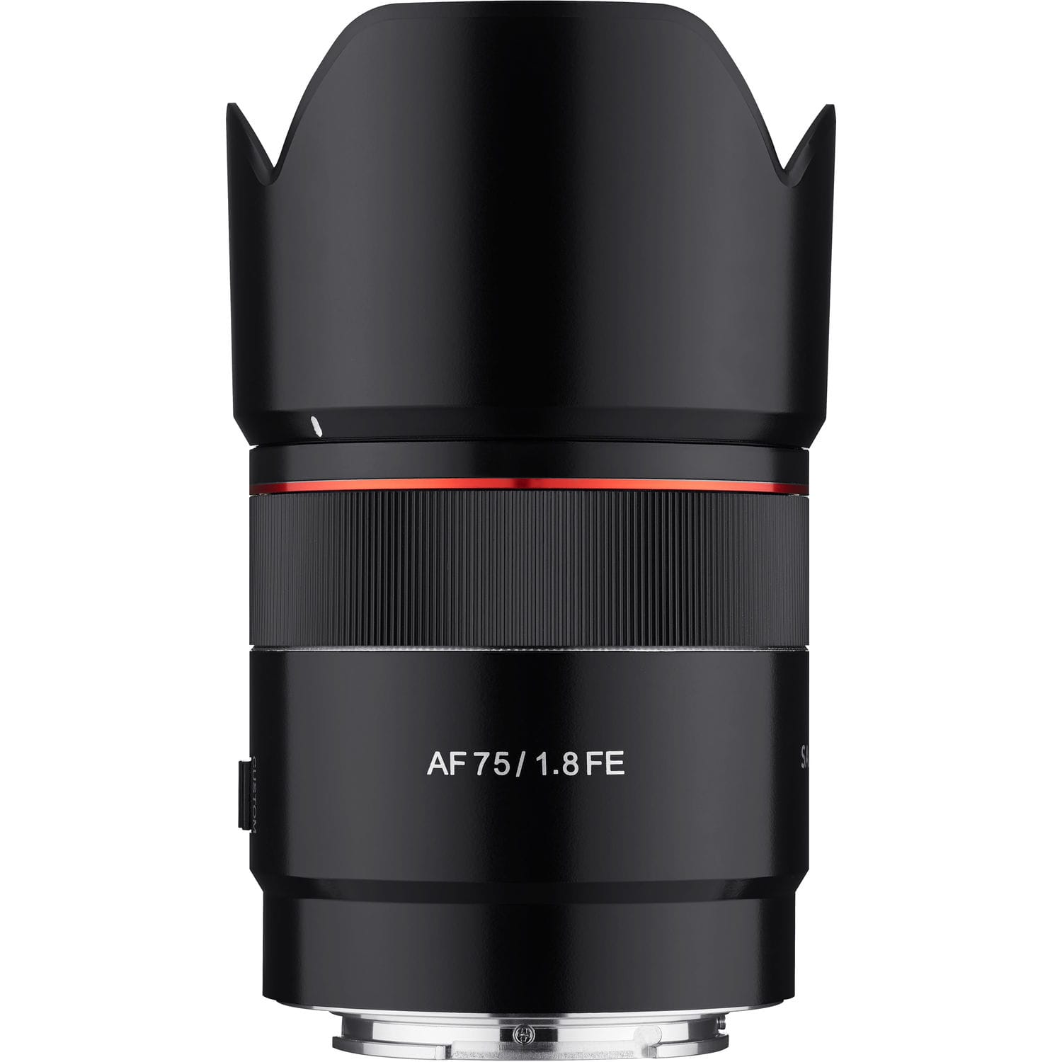 Samyang AF 75mm f/1.8 FE Lens for Sony E with lens hood