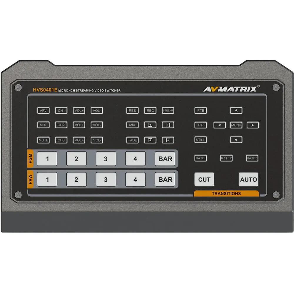 AVMATRIX Micro 4-Channel HDMI & DP Video Switcher control panel