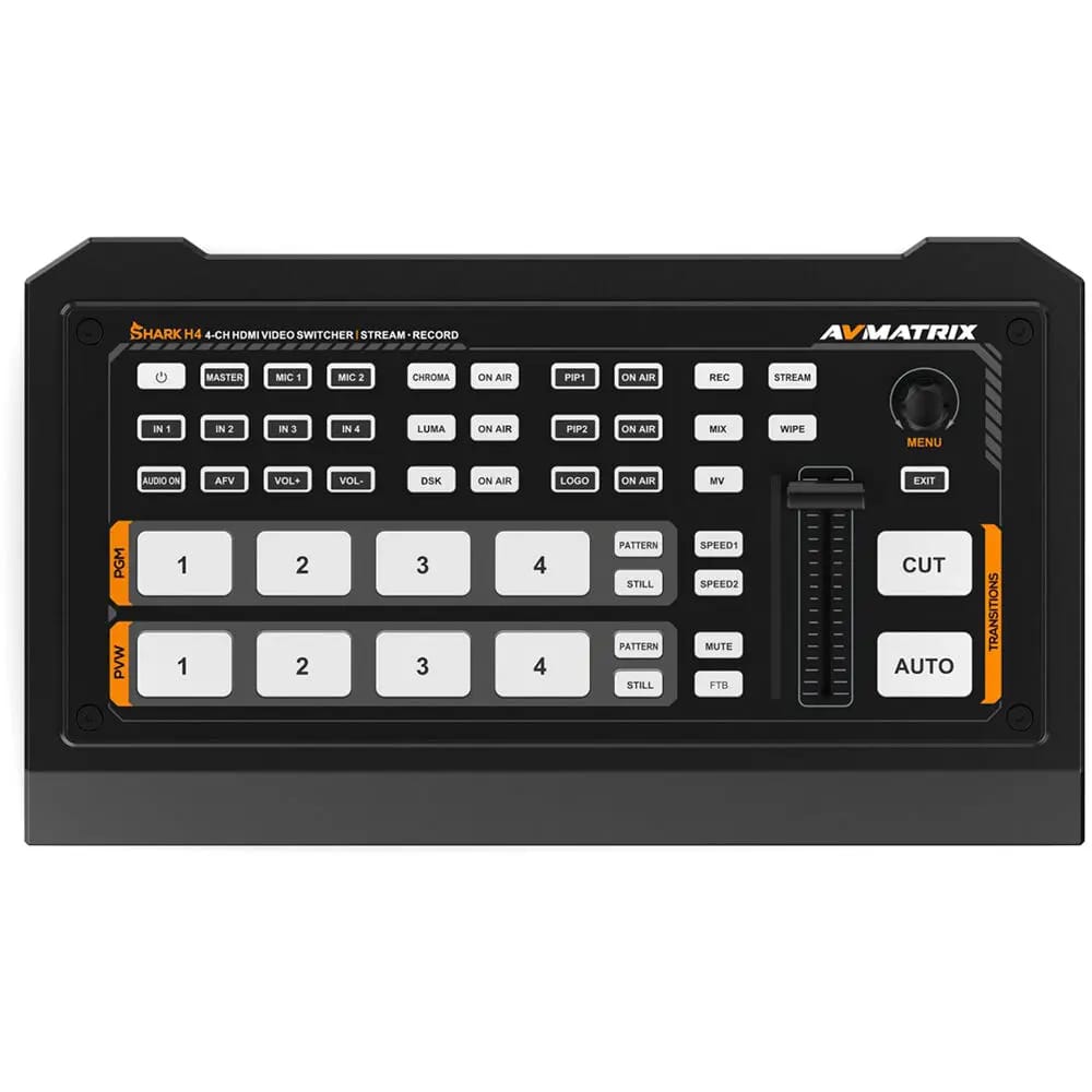 AVMATRIX Shark H4 4-Channel HDMI Video Switcher front view