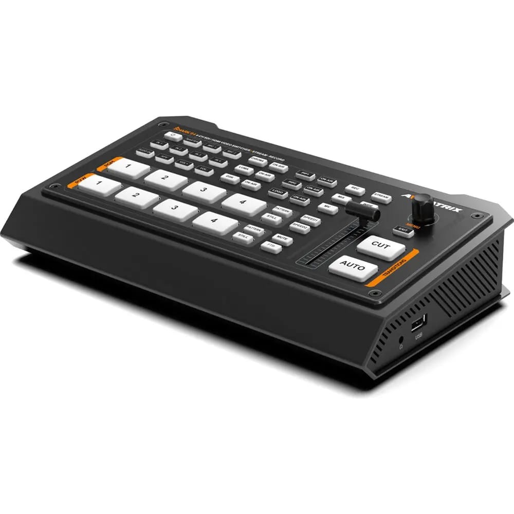 AVMATRIX Shark S4 4-Channel Video Switcher with control buttons