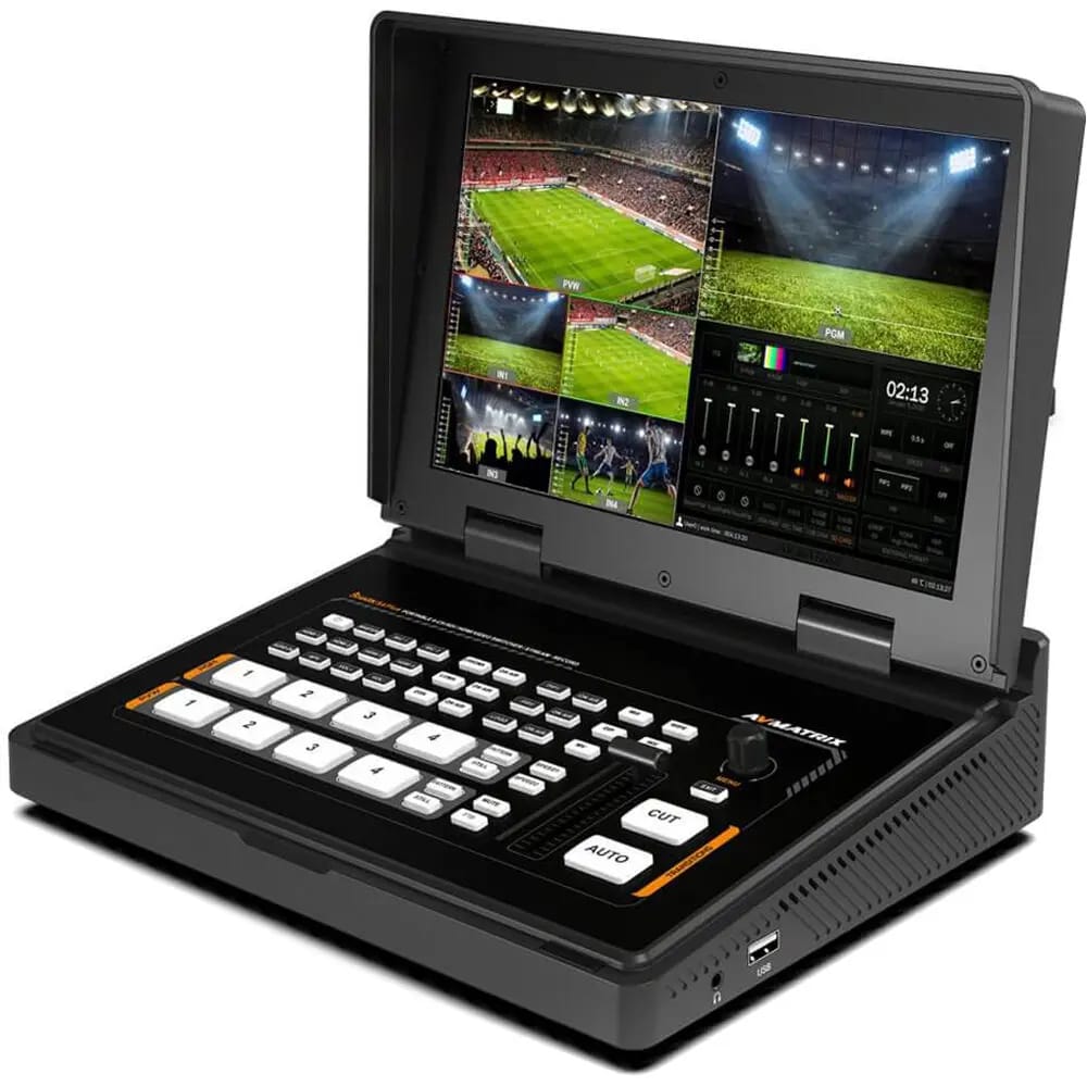 AVMATRIX Shark S4 PLUS 4-Channel Video Switcher with Display