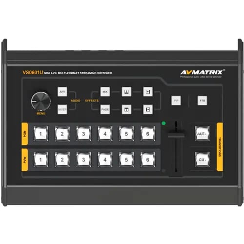 AVMATRIX VS0601U Mini 6-Channel AV Switcher with USB Streaming