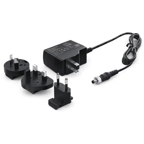 Blackmagic Design 12V Locking Power Supply with interchangeable plugs