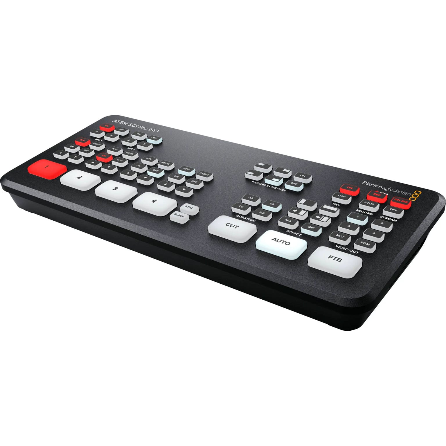 Blackmagic Design ATEM SDI Pro ISO Switcher with various control buttons