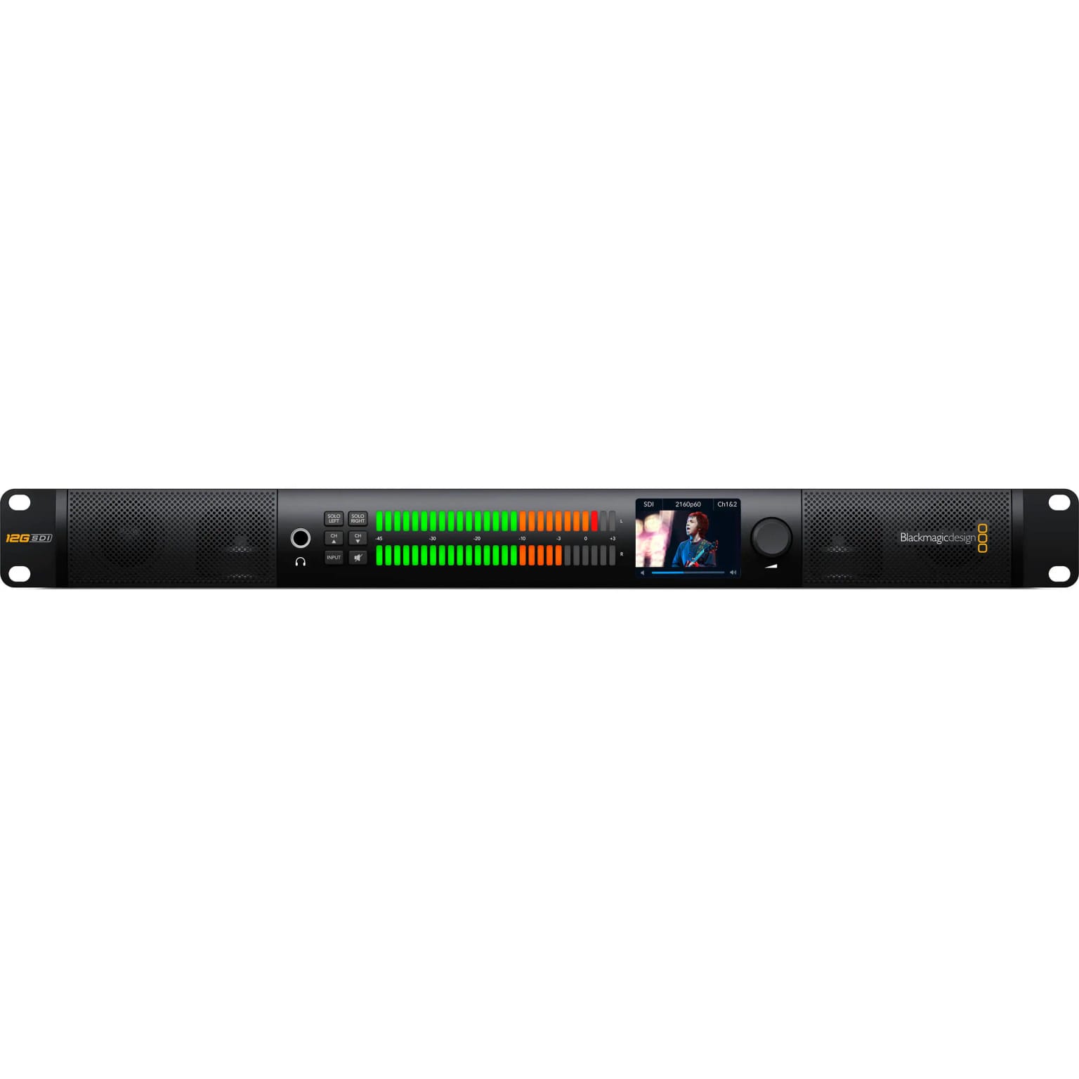Blackmagic Audio Monitor 12G G3 with LED level meters