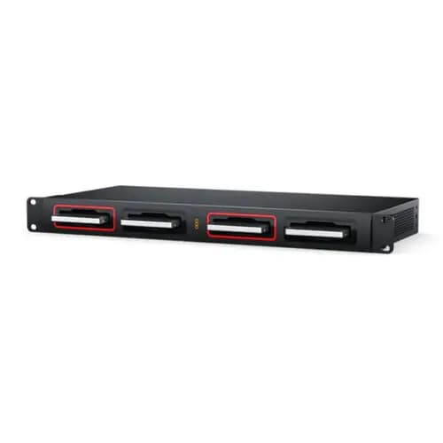 Blackmagic Design Cloud Dock 4 with multiple slots for storage drives