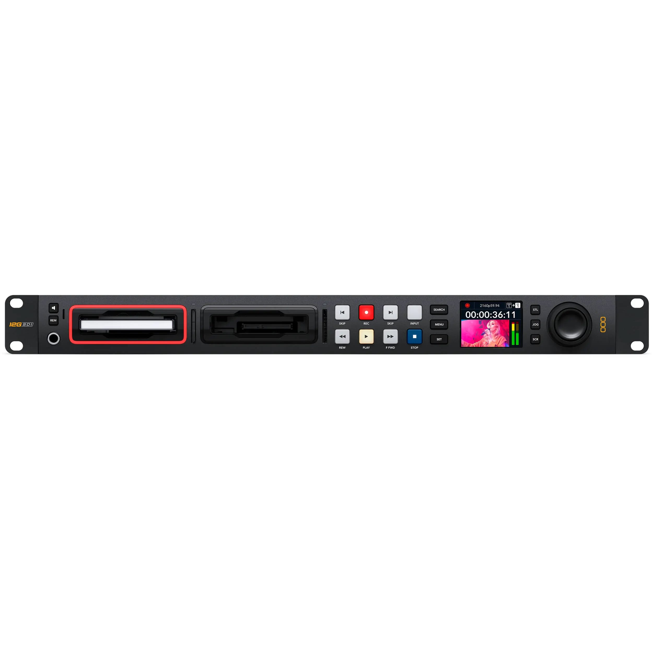 Blackmagic Design HyperDeck Studio 4K Pro front view with controls