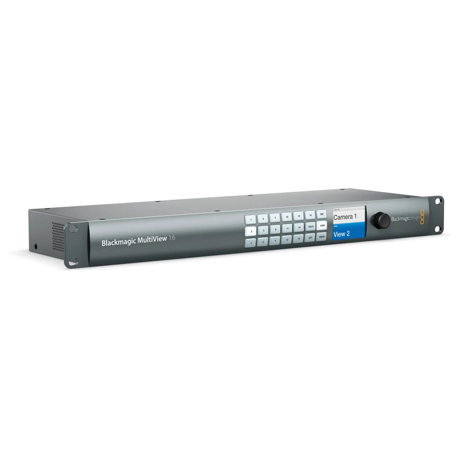 Blackmagic Design MultiView 16 video switcher with buttons and display