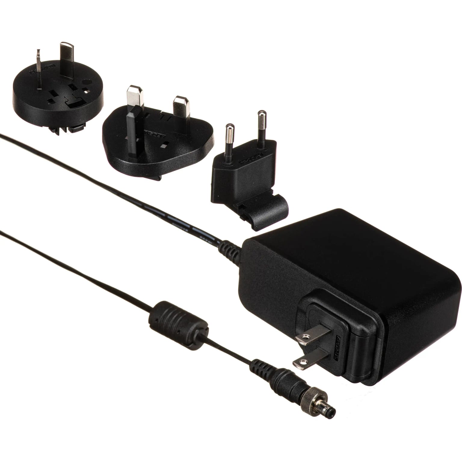 Blackmagic Design power supply for ATEM Mini Extreme with multiple plug adapters.
