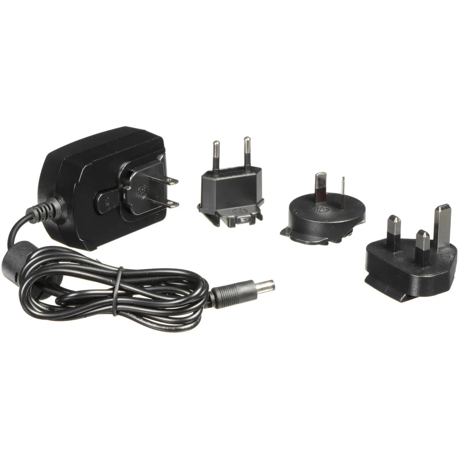 Blackmagic Design power supply with interchangeable plugs for Video Assist.