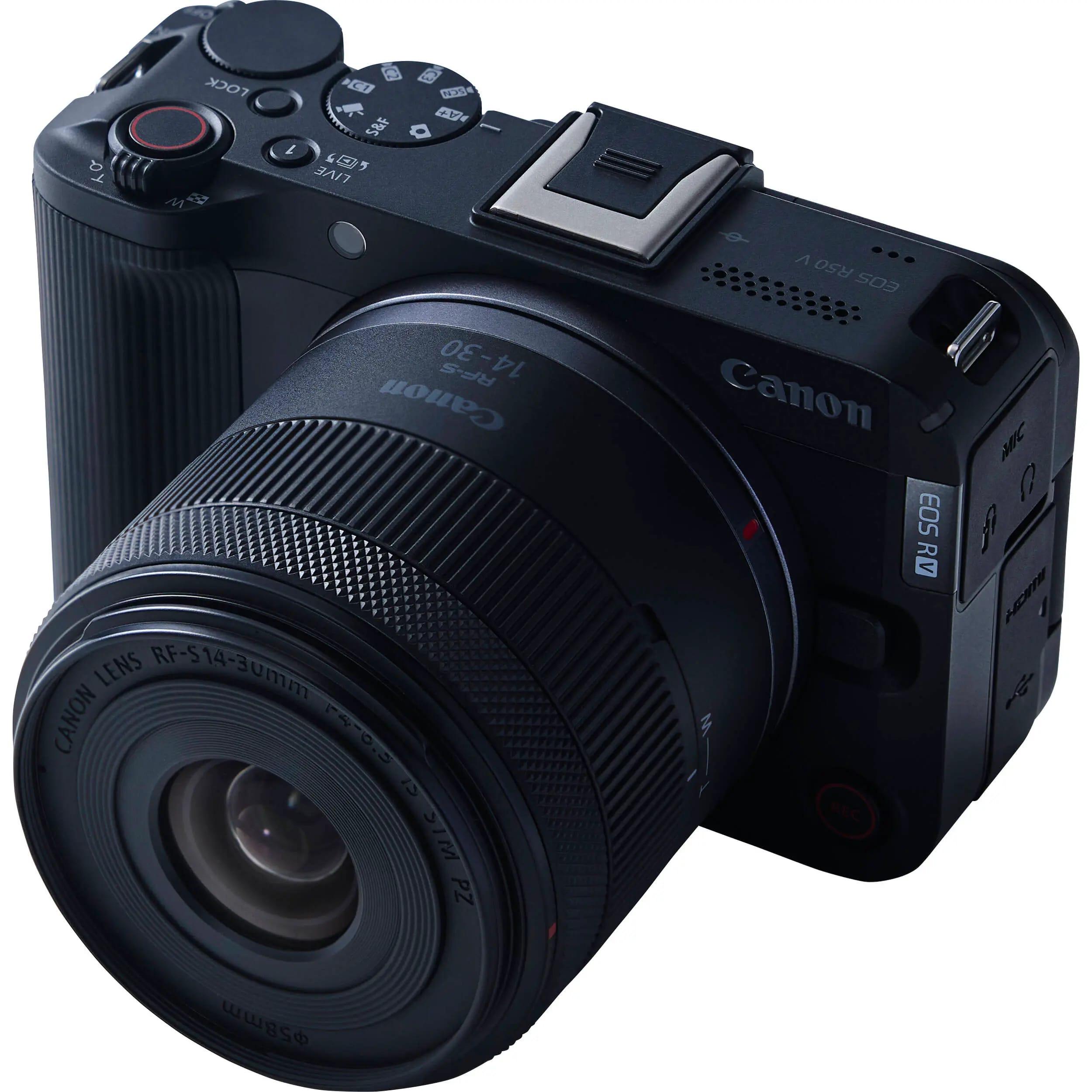 Canon EOS R50 V mirrorless camera with 14-30mm lens