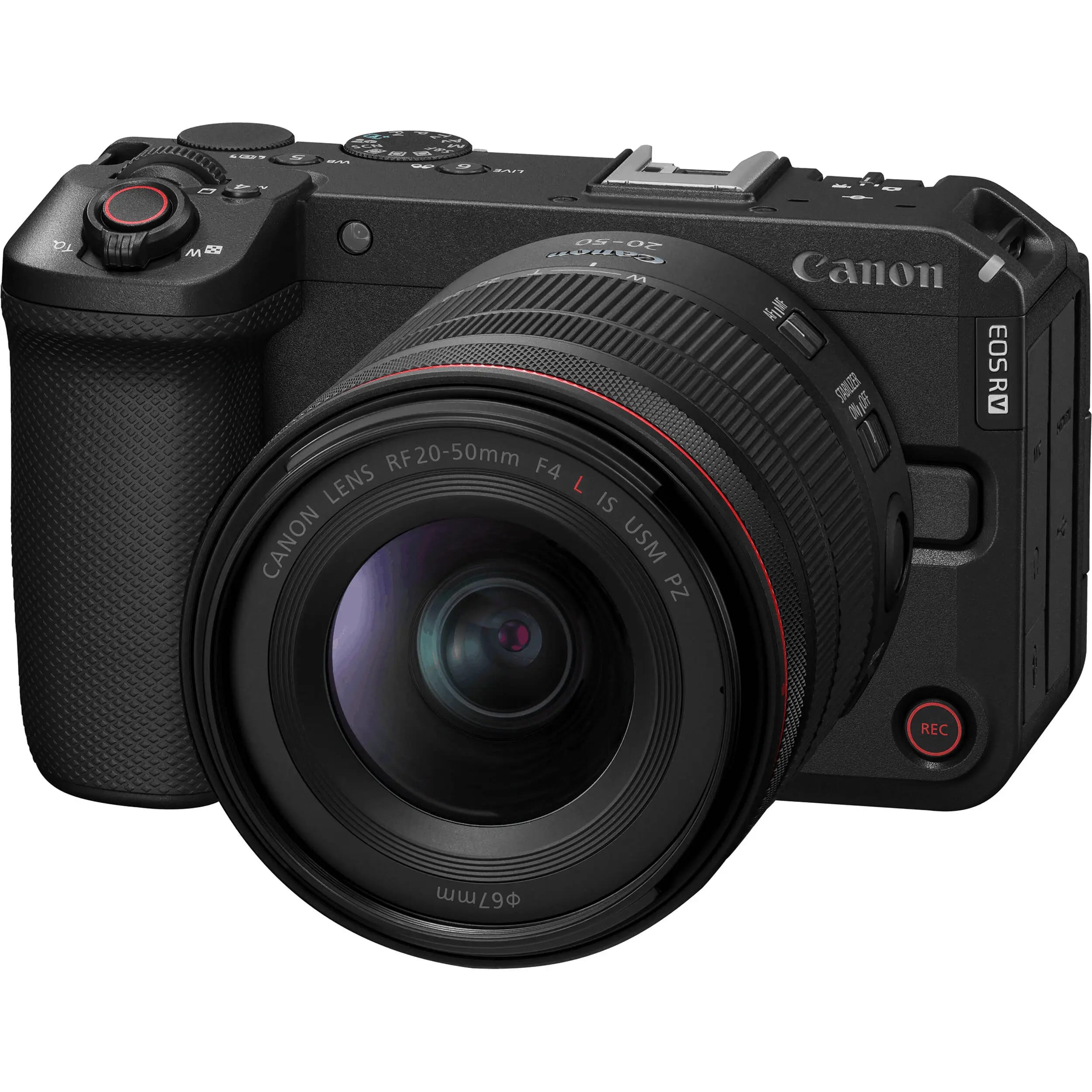 Canon EOS R6 V mirrorless camera with 20-50mm lens