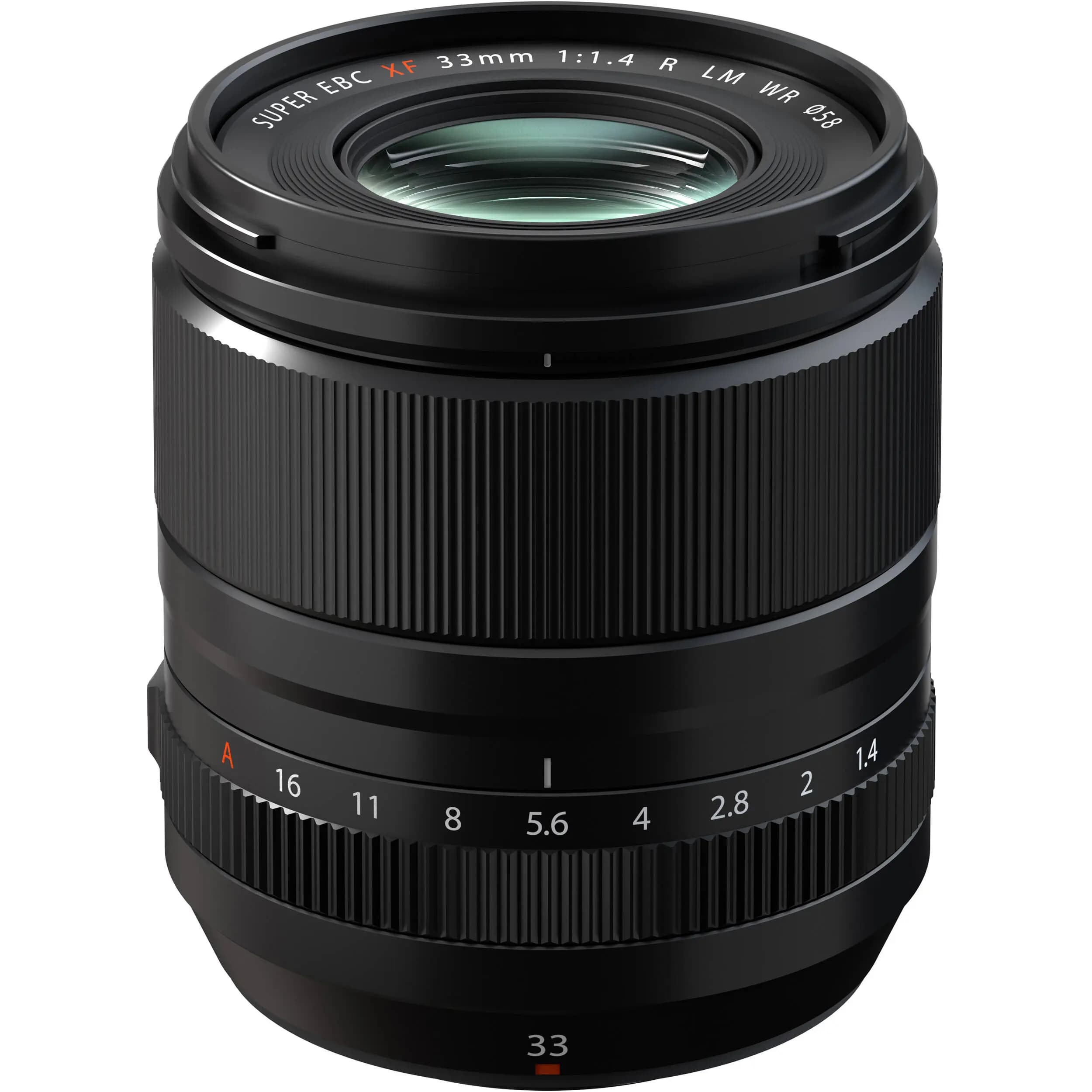 FUJIFILM XF 33mm f/1.4 R LM WR Lens close-up view