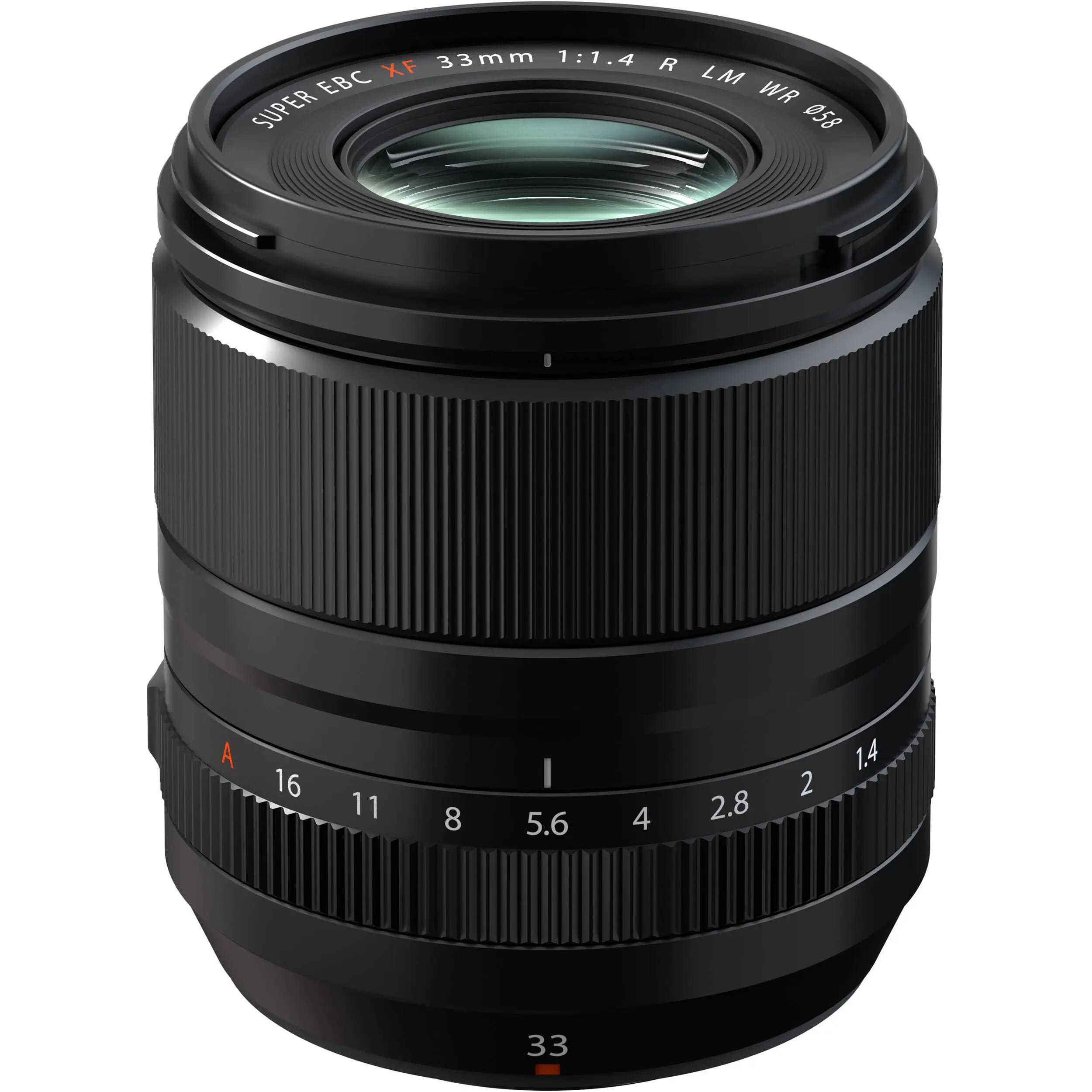 FUJIFILM XF 33mm f/1.4 R LM WR Lens close-up view