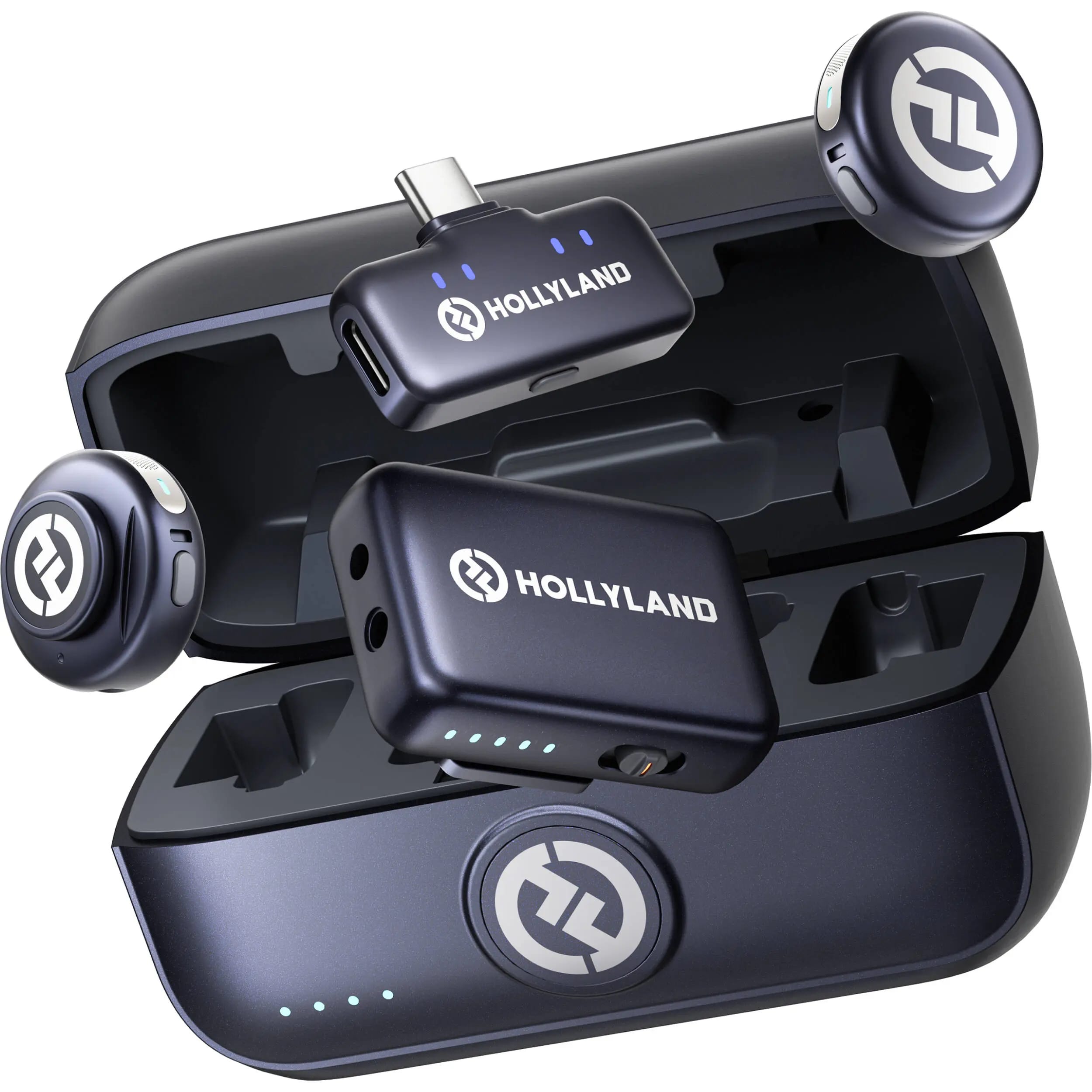 Hollyland LARK M3 Combo Wireless Microphone System with transmitters and receiver