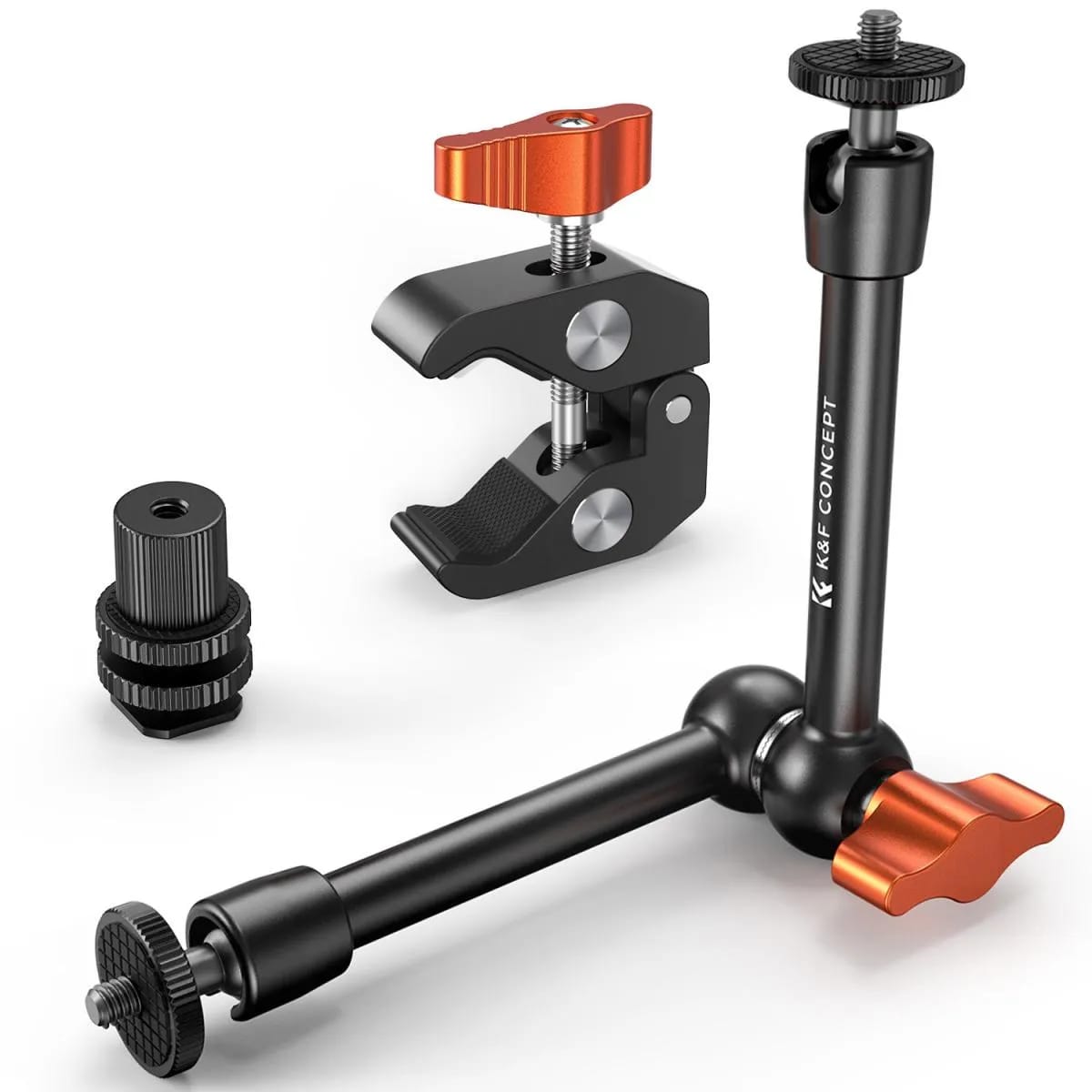 K&F Concept 9.8-Inch Magic Arm with Super Clamp, Cold Shoes and 360° Ball Heads (KF31.131S3)