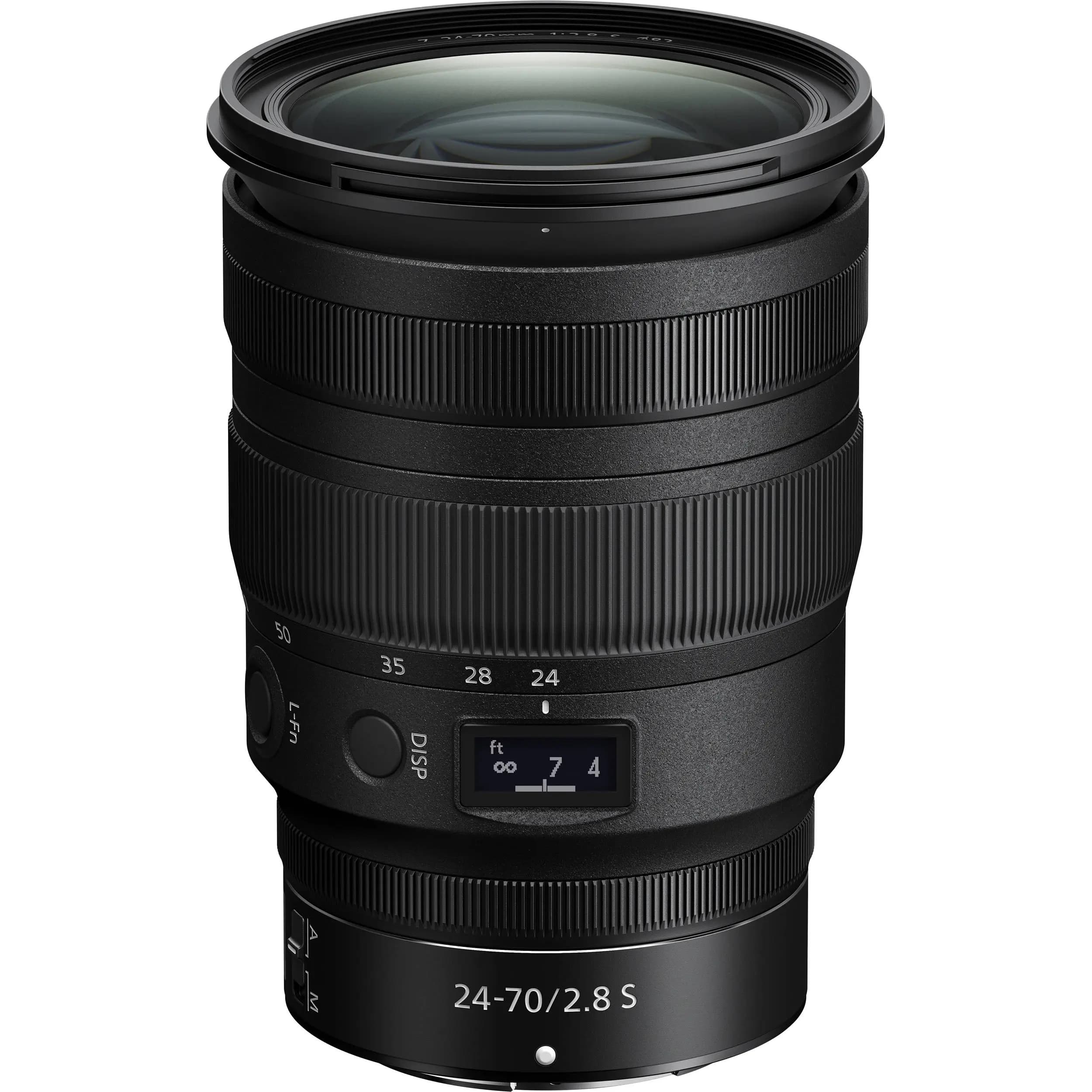 Nikon NIKKOR Z 24-70mm f/2.8 S Lens with focus and zoom rings