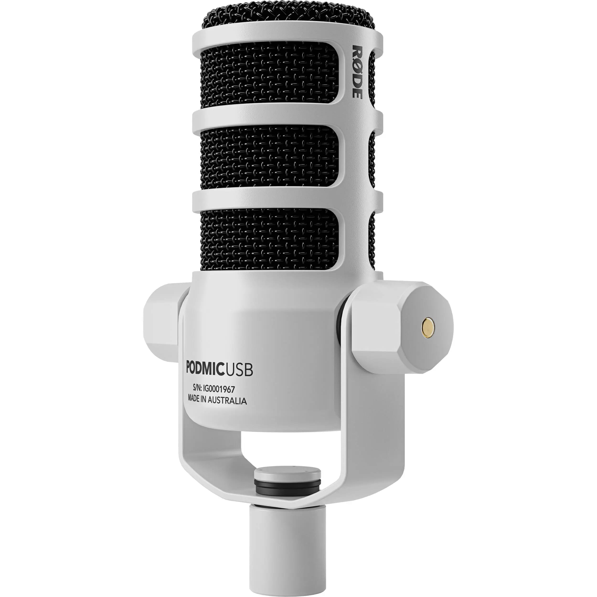 RODE PodMic USB and XLR Dynamic Broadcast Microphone in white