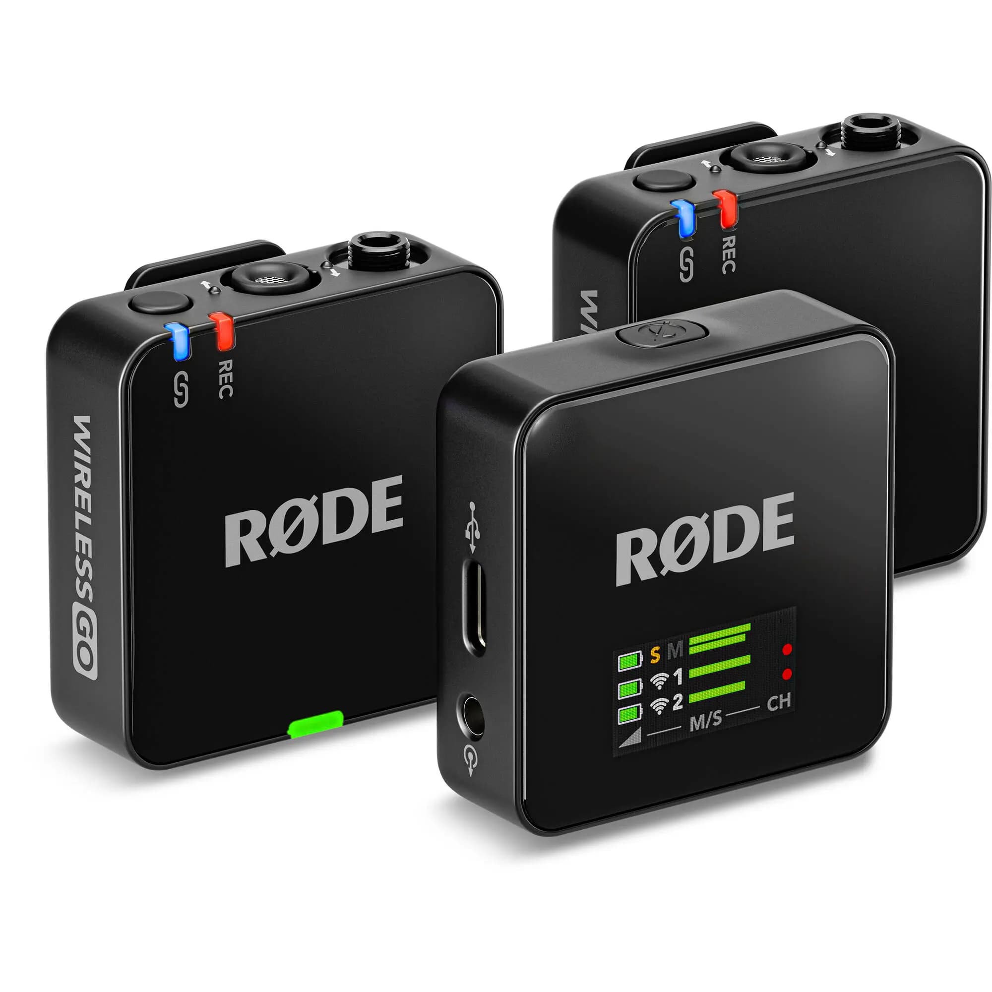 RODE Wireless GO Gen 3 compact digital microphone system in black.