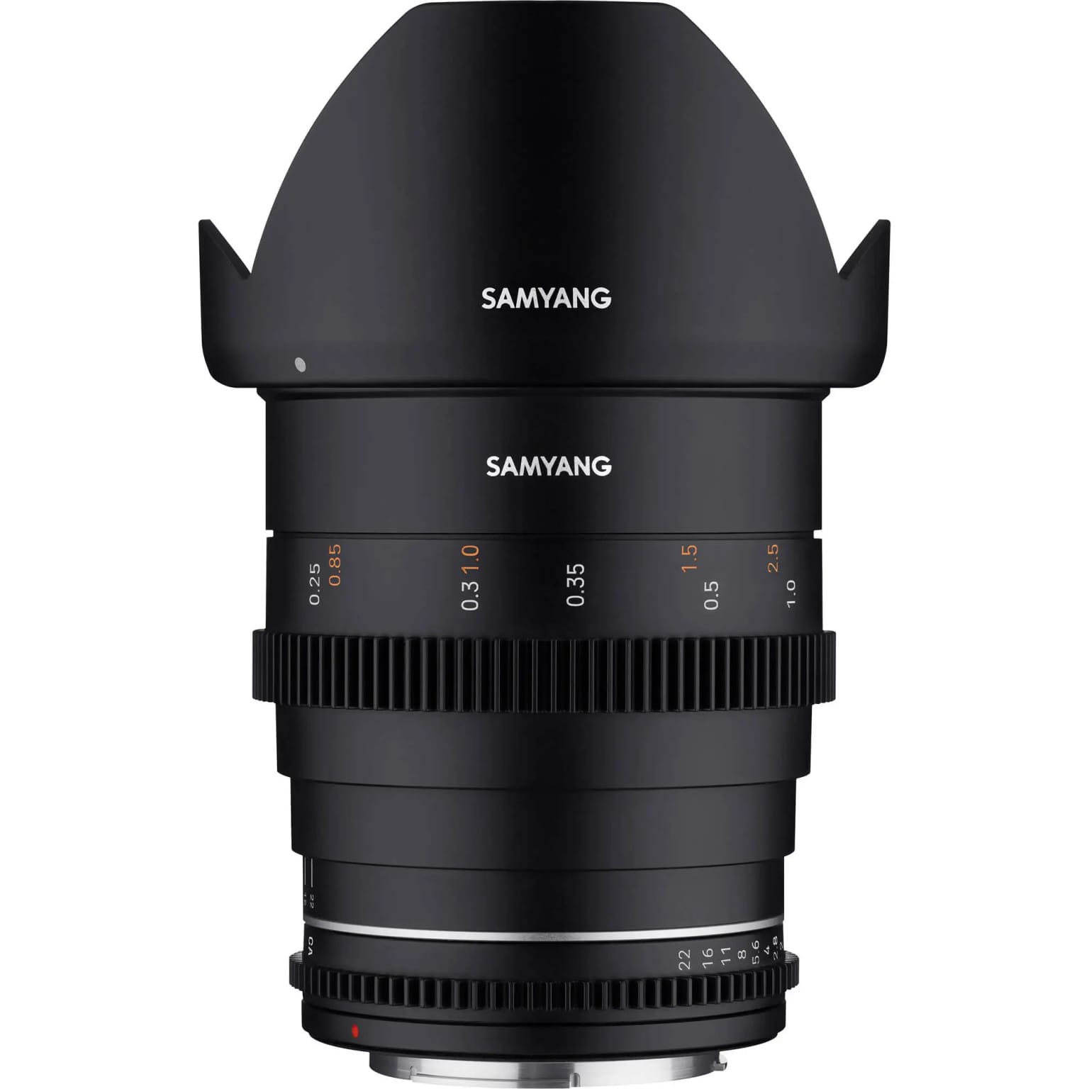 Samyang 24mm T1.5 VDSLR MK2 Cine Lens with hood