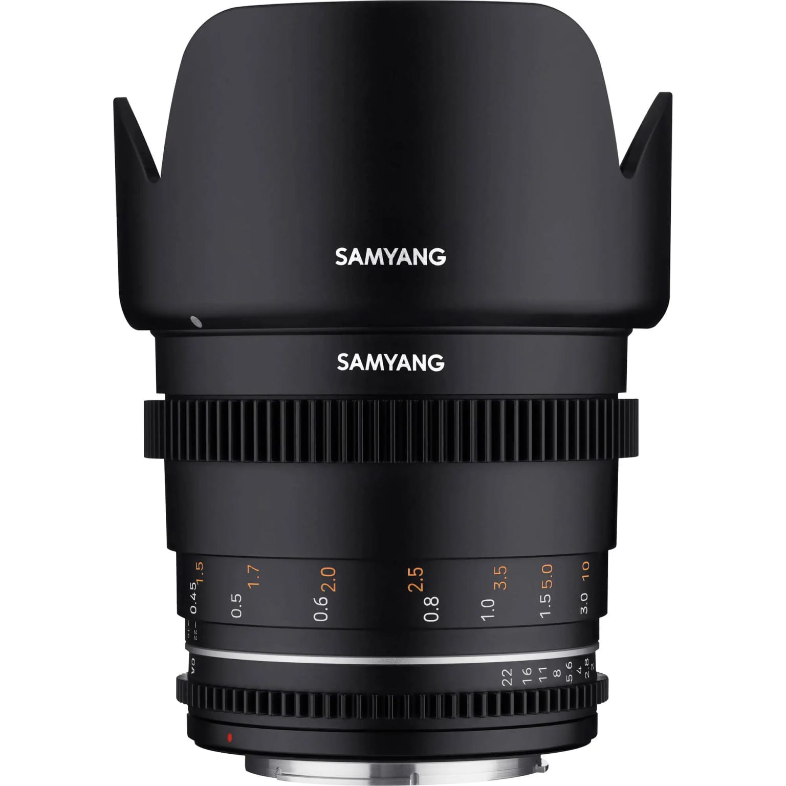 Samyang 50mm T1.5 VDSLR MK2 Cine Lens with hood