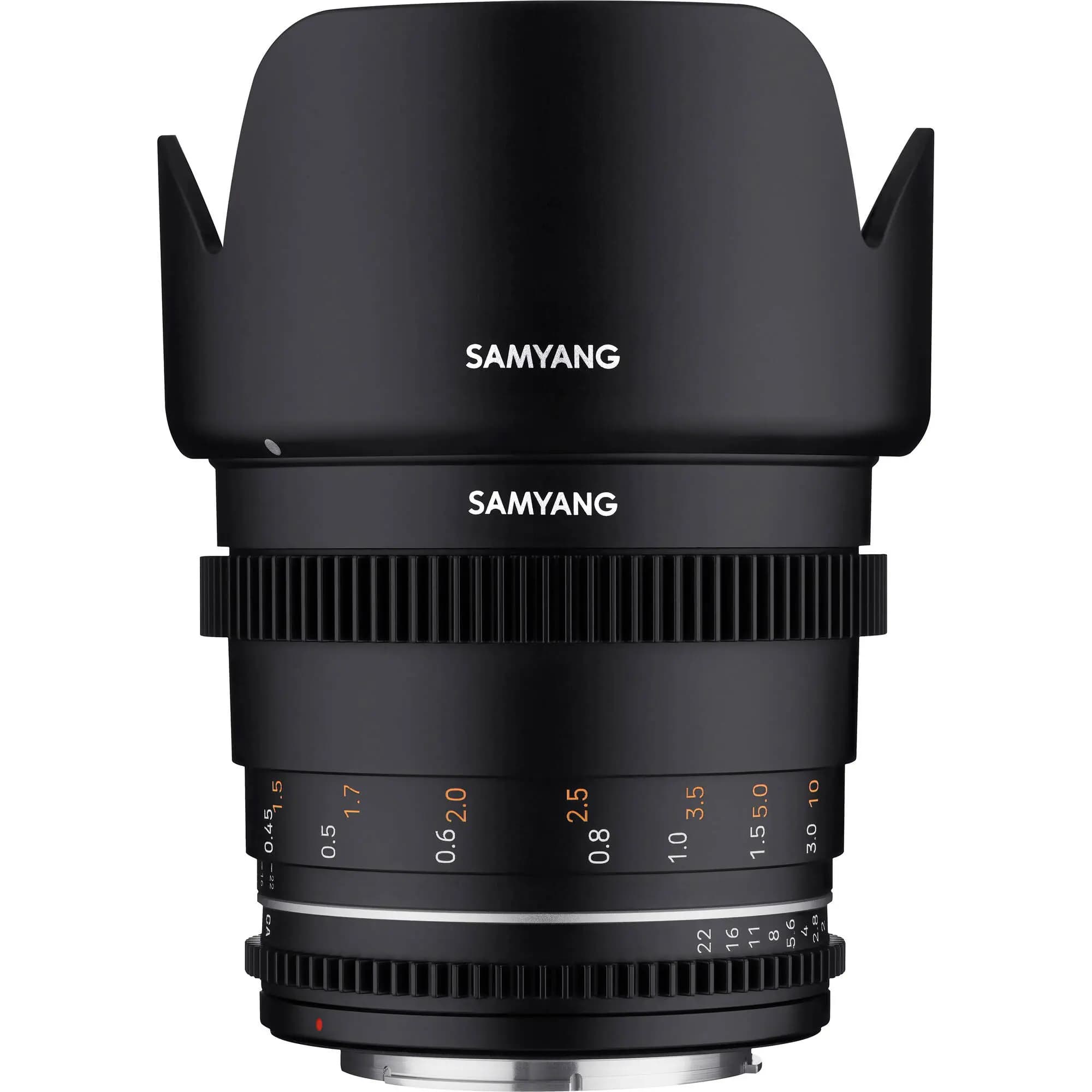 Samyang 50mm T1.5 VDSLR MK2 Cine Lens with hood