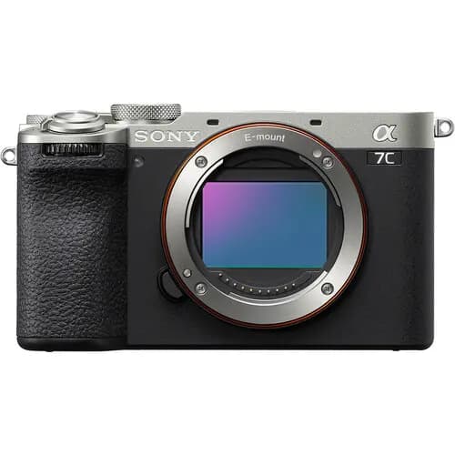 Sony a7C II Mirrorless Camera in silver color with E-mount