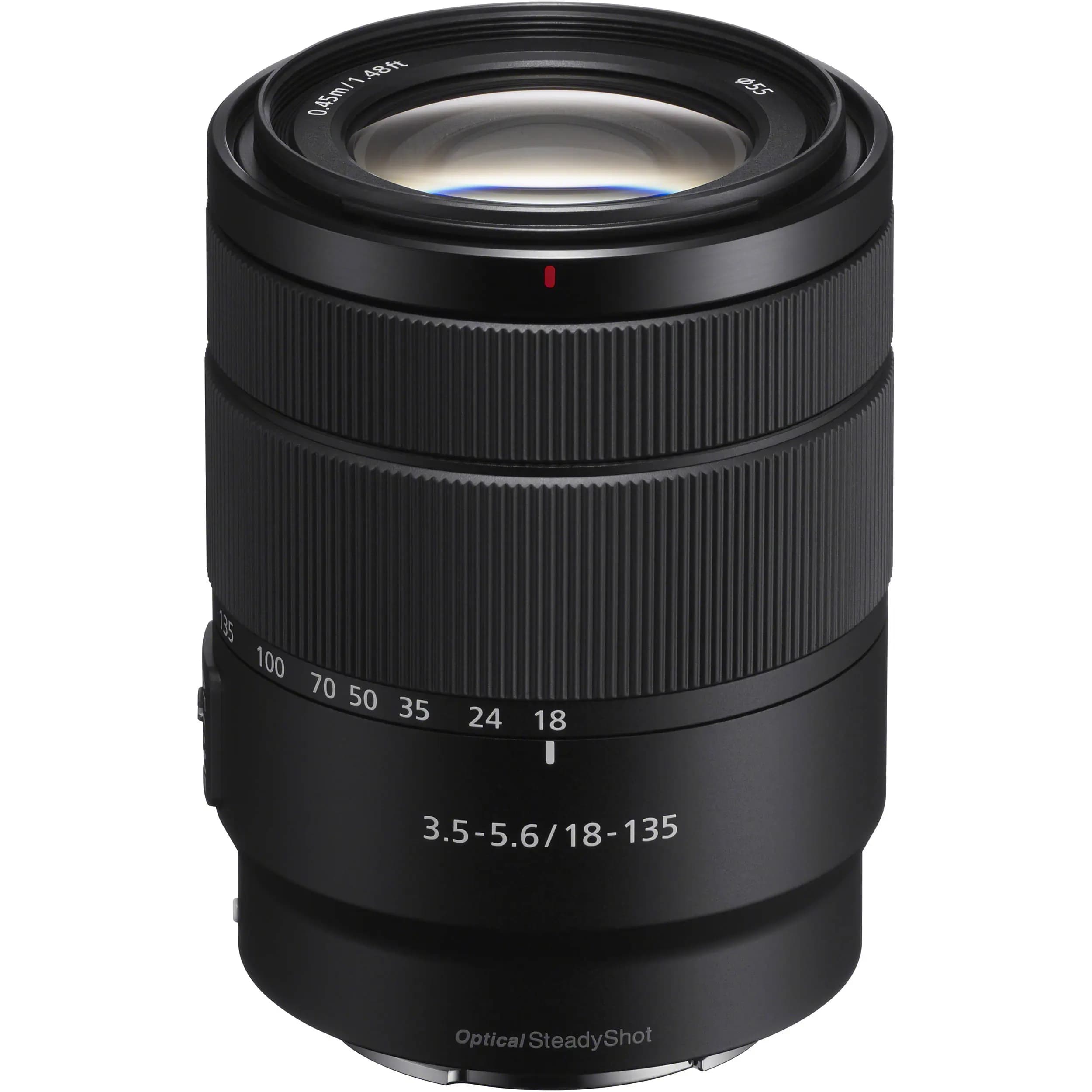 Sony E 18-135mm f/3.5-5.6 OSS Lens with smooth finish