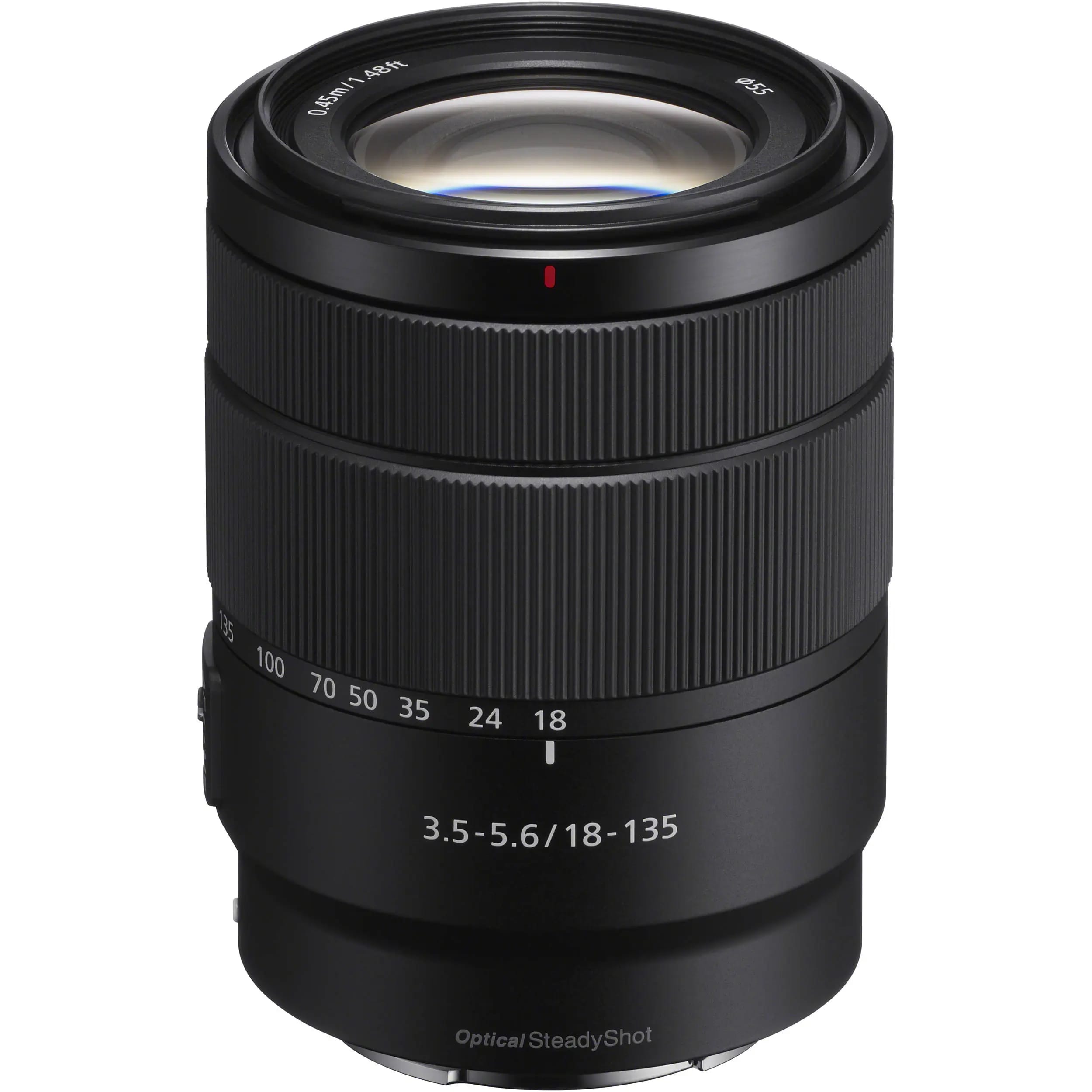 Sony E 18-135mm f/3.5-5.6 OSS Lens with smooth finish