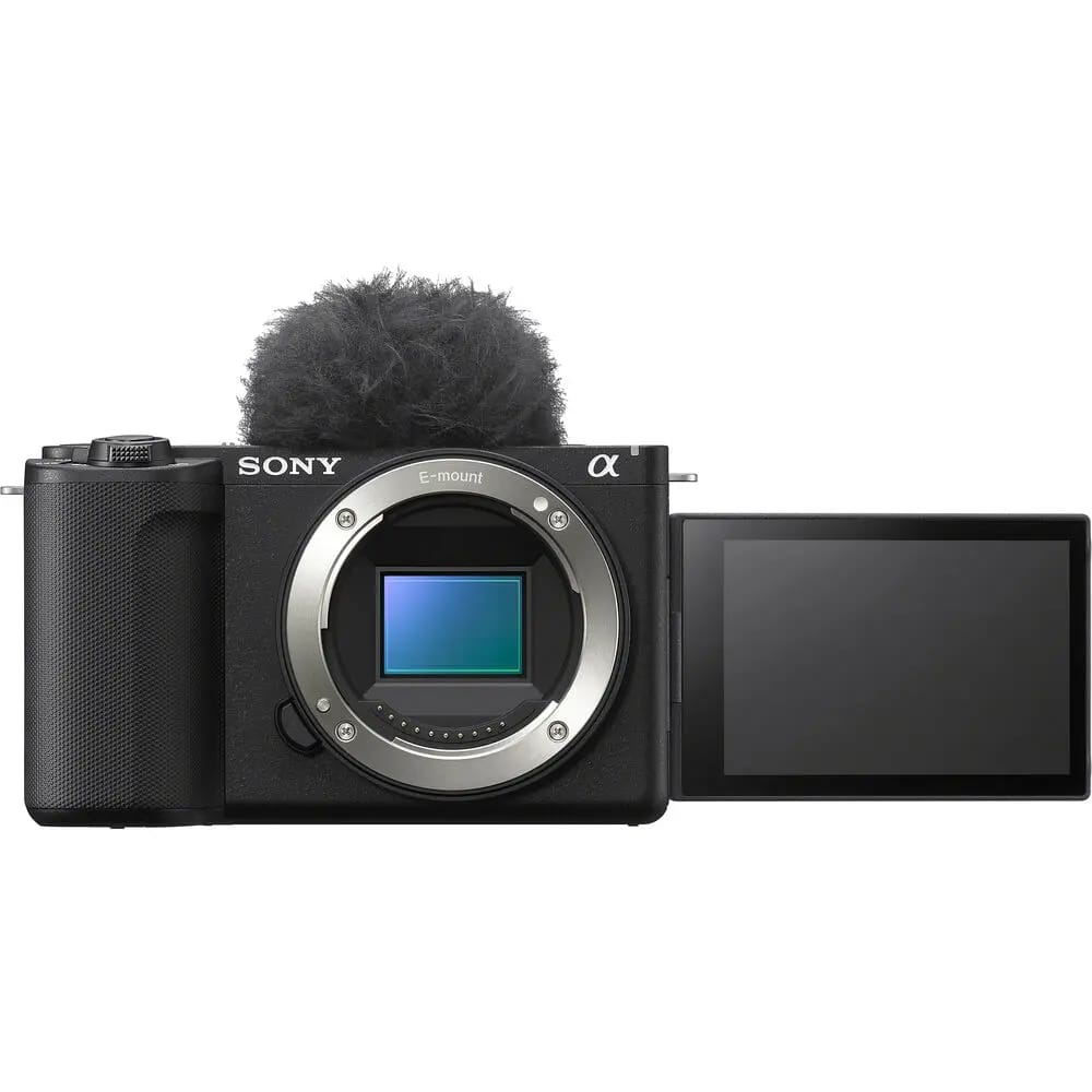 Sony ZV-E10 II Mirrorless Camera in black with flip screen